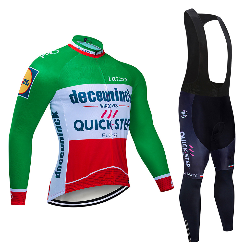 Mountain Biking Jerseys Men - Quick Step Radfahren Jersey Set Langarm