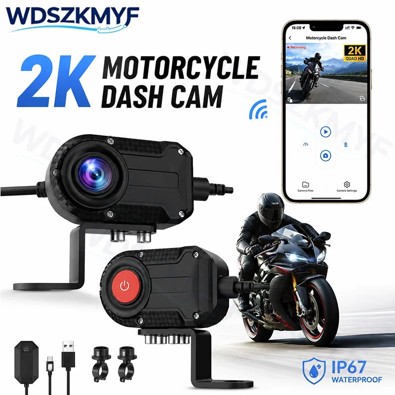Mountain Biking Images - Neuer WiFi 2K HD Motorrad-DVR Wasserdicht