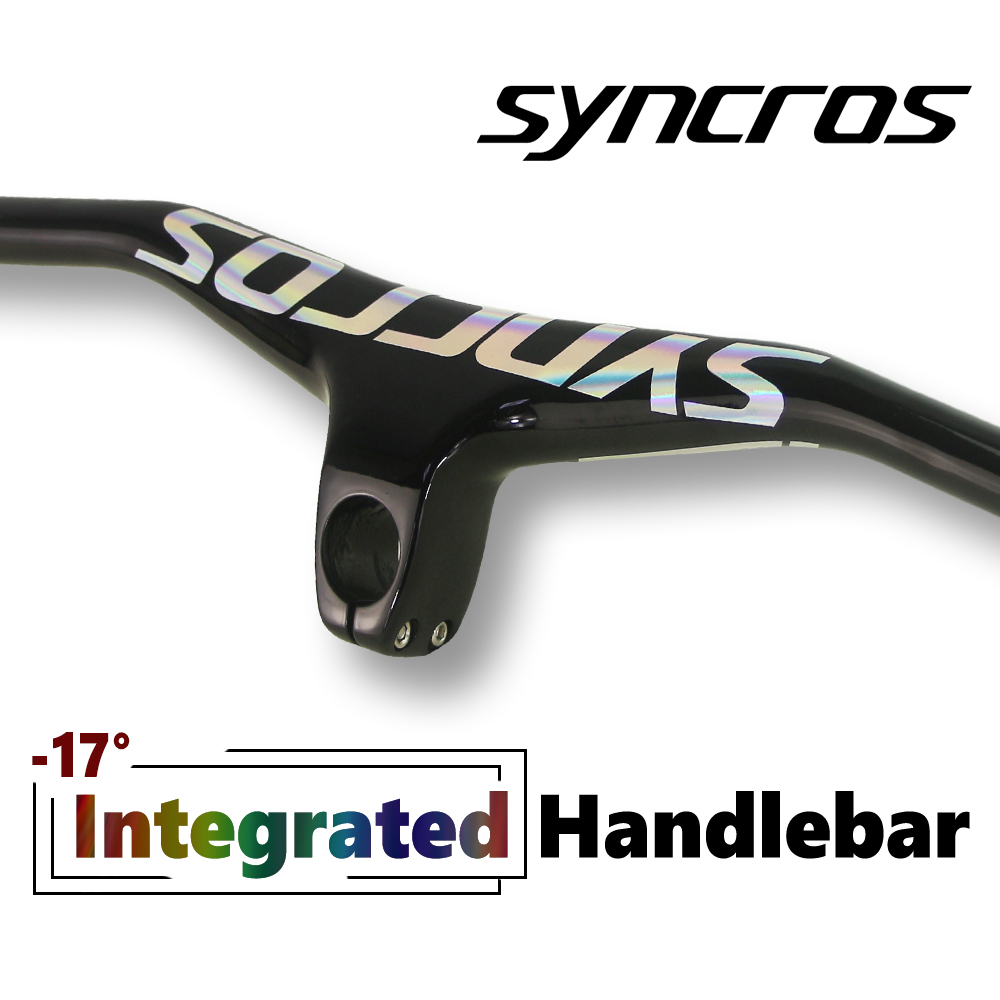 Mountain Biking Logo - Syncros Chrome Logo Gloss Carbon Integrierter