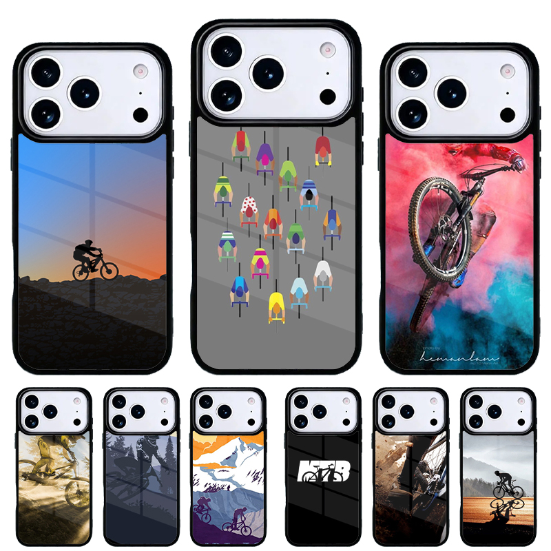 Mountain Biking Logo - Mountainbike-Fahrrad-Soft-Handyhülle für iPhone 17 Air 16e