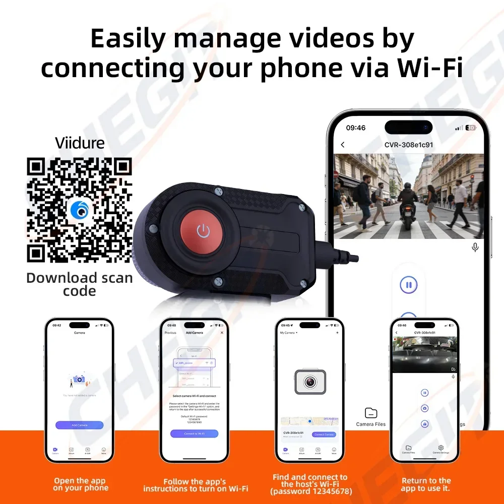 Motorrad-DVR 2K HD WiFi mit wa – Mountain Biking Images Bewertung und Preis