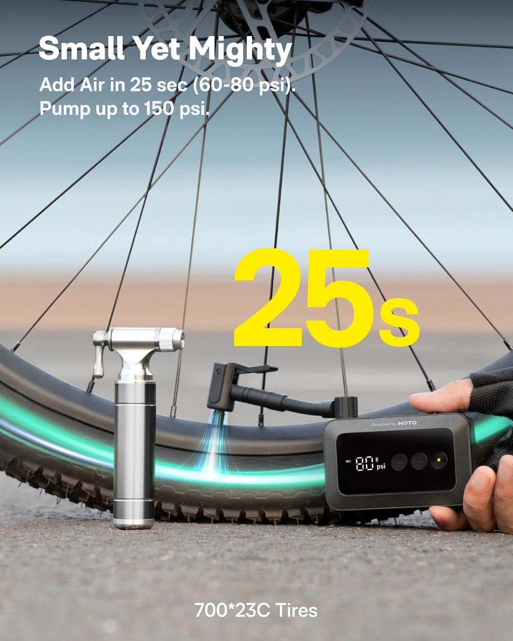Mini-Fahrradreifenpumpe, 25s S – Mountain Biking Images Bewertung und Preis