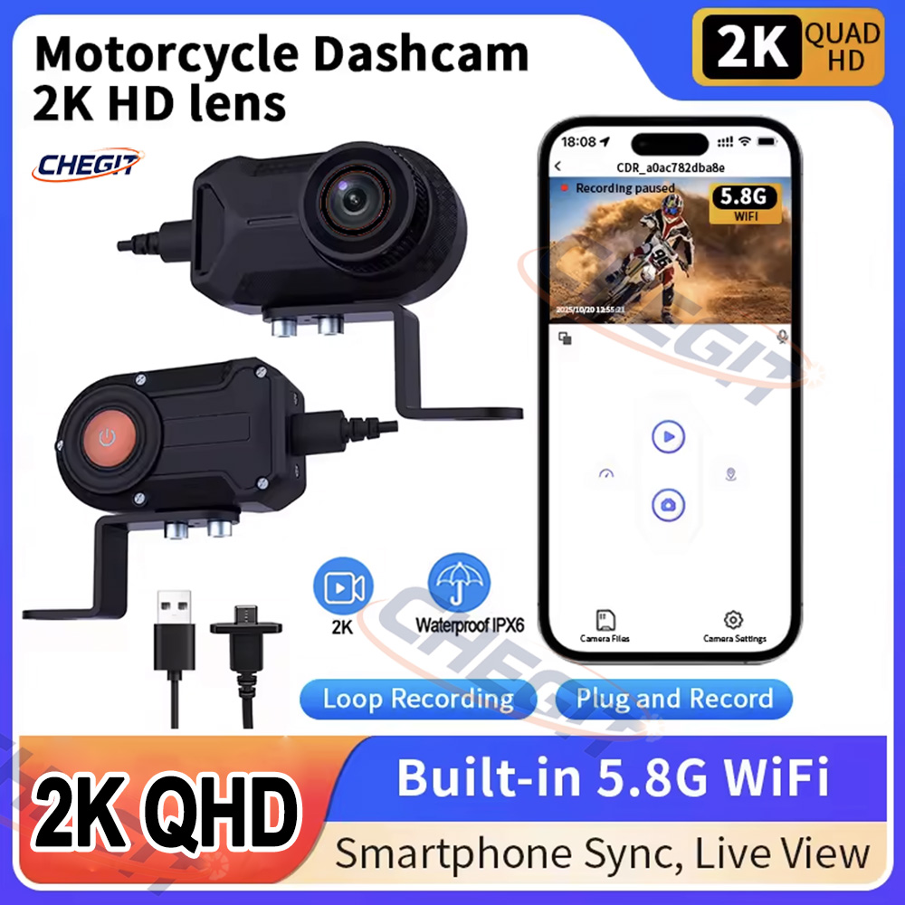 Motorrad-DVR 2K HD WiFi mit wa – Mountain Biking Images Bewertung und Preis
